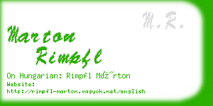 marton rimpfl business card